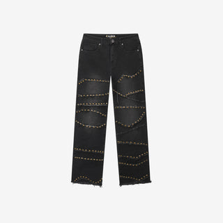 Cluster Pyramid Stud Denim