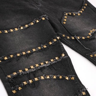 Cluster Pyramid Stud Denim