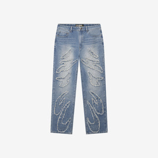 Munition Studded Fray Denim